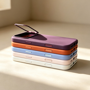เคสโทรศัพท์ซิลิโคนเหลวพร้อมที่ยึดเลนส์กล้อง S135 สำหรับ iPhone 17 18 Pro Max รองรับการชาร์จไร้สายแบบแม่เหล็ก - Product Image 2