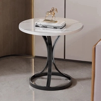 Tables Basses Marbre Chêne Nordique Table d'Appoint Canapé Métal Or Rondes Modernes Luxe Ensemble Mobilier de Salon Tables Basses Tables d'Appoint