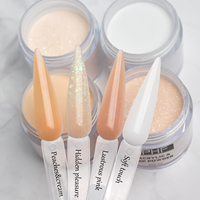 Suministros para Uñas, Colores de Alta Pigmentación, Polvo Acrílico Profesional de 1oz, Set de Polvo Acrílico Color Rosa Nude para Extensión de Uñas