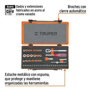 Juego de 45 herramientas BOX 2 con accionamiento estándar de 1/4' para mecánico - Product Image 1