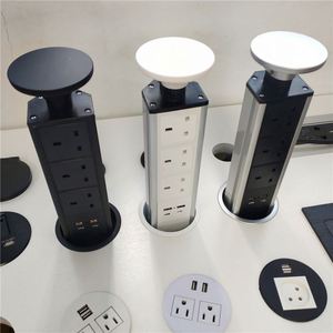 PULL POP up <span class=keywords><strong>3</strong></span> UK 전원 소켓 2 USB 충전 포트 주방 테이블 소켓 개폐식 카운터 상단 작업대 수동 팝업 소켓 - Product Image 6