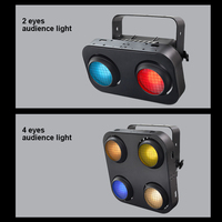 Focos LED RGB Profesionales para Exteriores, Impermeables IP65, 200W, 2 Ojos COB, Control DMX512 para Escenarios, Conciertos y Eventos