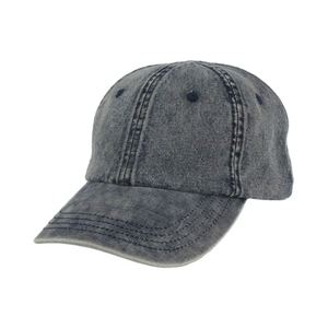 Blank Custom Logo Washed Denim Cap Vintage Dad Hat With <b>Strap</b> <b>Buckle</b> - Product Image 1