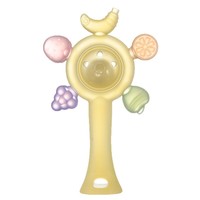 Fruit handbediende bellen Zeshoekige vorm Babybijtring Zacht speelgoed Food Grade siliconen 0-12 maanden Unisex