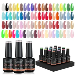Ails-set de 60 esmaltes UV de colores para manicura, set de 60 esmaltes para base y capa superior de salón de manicura - Product Image 1