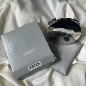 Kính lúp tròn siêu mỏng, di động, tiện dụng hàng ngày, độ phóng đại 1X/2X, màu bạc, nhỏ gọn, gương trang điểm gấp gọn bằng kim loại - Product Image 3