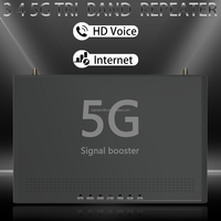 Amplificador de Señal Celular/Repetidor de Red/Amplificador Móvil Signalsmith Tri Banda 5G N78-3500MHz+4G-1800+3G 2100MHz AGC/ALC