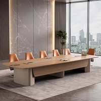 Table de réunion de bureau modulaire extensible de luxe sur mesure pour 10 à 12 personnes, usage commercial, en bois moderne, garantie 3 ans