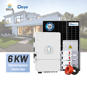 Panneaux solaires photovoltaïques hybrides 6 kW hors réseau/sur réseau avec contrôleur MPPT, kit complet de système énergétique pour usage domestique - Product Image 1