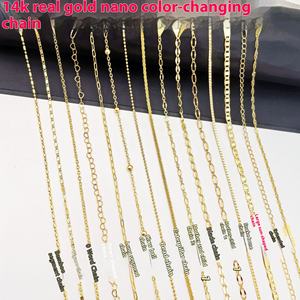 14k18k Gold o-chain Real Gold Electroplating Nano warna mempertahankan DIY bahan untuk perhiasan temuan komponennya-untuk Kalung - Product Image 2