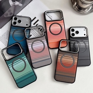 Étui de téléphone en cuir magnétique en fibre de carbone TechWoven Senyork pour iPhone 14 Plus, 15 Pro Max, 17 Air – Coque arrière en gros - Product Image 1