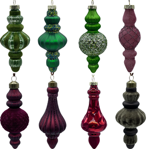 Ornamen kaca Natal mewah buatan tangan kustom <span class=keywords><strong>2026</strong></span> ornamen bola pohon Natal Festival Tahun Baru berkualitas tinggi - Product Image 2