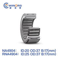 Roulement à aiguilles WNS à anneau usiné NA4904/RNA4904, qualité P6, haute précision, huile, avec/sans anneau intérieur, alésage 20/25 mm, 37 mm