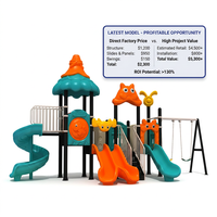 SageDelightRides Ensemble de jeux d'extérieur en gros avec toboggan, balançoire et tunnel pour enfants, en LLDPE et tubes en acier, pour complexes balnéaires en bord de mer, vente en gros