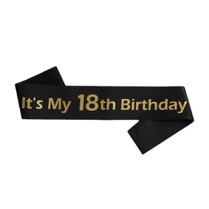 Fascia per 18° <span class=keywords><strong>Compleanno</strong></span>, Accessori per Uomo e Donna, Decorazioni per Feste, Nastro da Spalla per Celebrazioni di <span class=keywords><strong>Compleanno</strong></span>, Sweet 18 - Product Image 2