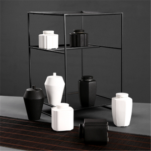 Trung Quốc Phục Hồi Cổ Waystea Caddy Mini Trà Di Động Caddy Gốm Đen Caddy - Product Image 4