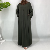 Abaya de Luxe Sharut en Gros de Dubaï – Robe Musulmane Modeste pour Femme, Maxi Élégante et Ample pour l'Aïd, Abaya Douce et Fermée