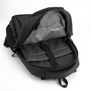 Men's <b>Backpack</b> Oxford Cloth 36-55L Large Capacity Business Travel Solid Color <b>Black</b> Detachable Straps Interior Zipper Pocket - Product Image 4
