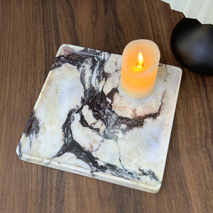 Đa dạng phong cách tùy chỉnh tự nhiên đá cẩm thạch khay cup Mat lưu trữ <span class=keywords><strong>Tray</strong></span> cho trang trí nội thất các mặt hàng - Product Image 1