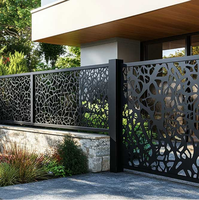 Valla de Aluminio Moderna con Listones para Privacidad, Ideal para Jardín, Patio o Proyectos de Portones
