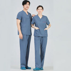 Комфортная медицинская одежда с V-образным вырезом, оптовая продажа больничной спецодежды, стоматологическая клиника, врачи, хирургическая Женская медицинская униформа, наборы скрабов - Product Image 1