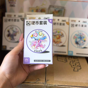 Poke Mon CSV9.5C Eevee Coin Set Colección Completa Serie Caja Individual Todas las Nueve Monedas Temáticas de Eeveelution con Paquetes Versión SC - Product Image 3