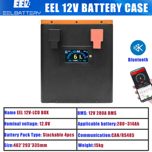 EU-Lagerbestand EEL <span class=keywords><strong>12V</strong></span> 280Ah <span class=keywords><strong>DIY</strong></span> Lithium-Batterie <span class=keywords><strong>12V</strong></span> Box JK 200A BMS+CAN RS485 Anschluss+3,2-Zoll-Bildschirm Lifepo4 Batteriegehäuse für Eve-Zellen - Product Image 4