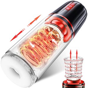 Dispositivo de Entrenamiento de Autoestimulación Masculina Telescópico Eléctrico Vibrador y Giratorio, Juguete Sexual para Adultos - Product Image 1