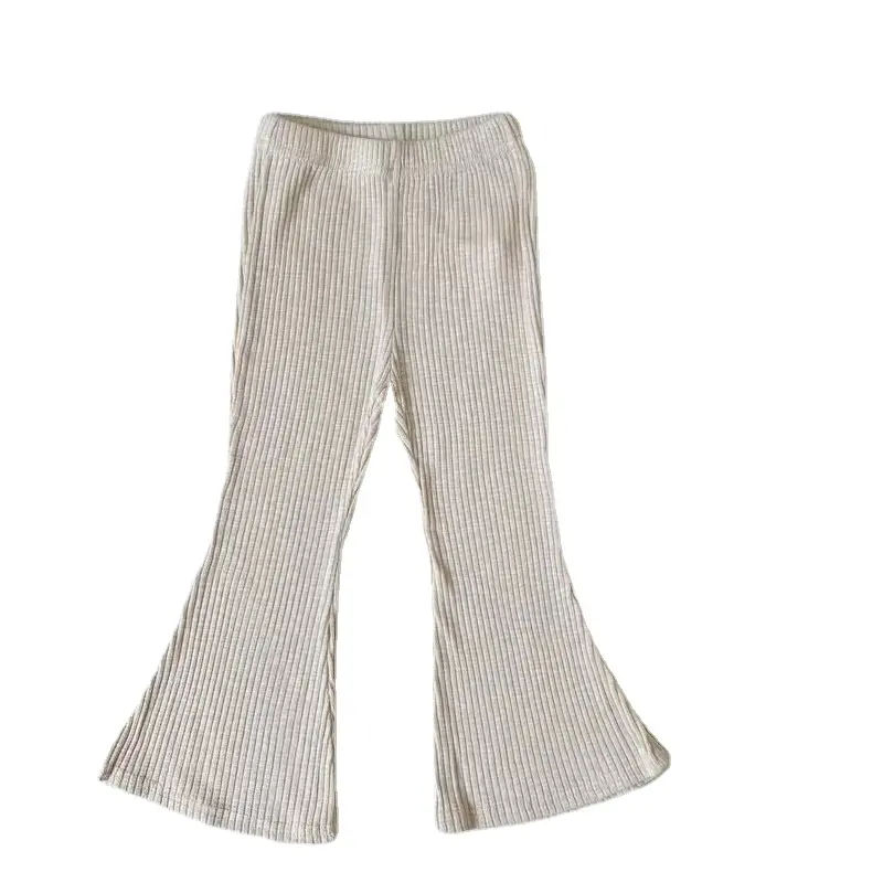 Kids Girl Flare Pants Newest Autumn Winter Boot Cut Leggings Rib Cotton Wid Leg Infant Baby Teenage Bell Bottom Trousers