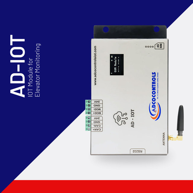 AD-IOT Elevator Monitoring IoT Module 4G SIM Gateway RS232 Antenna Industrial Control Device
