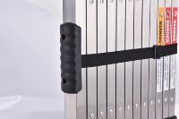 Échelle combinée en acier inoxydable Meanfun à 14 marches, portable, télescopique, escabeau pliable, garantie 1 an, supermarché
