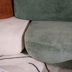 Sofá de tela, conjunto de sofá moderno, muebles de sala de estar, sofá modular seccional, conjunto de lino de algodón suave hecho a mano de lujo de nueva calidad - Product Image 2