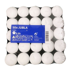 Oem nhà máy tự nhiên Sáp parafin Nến 4 giờ 8 giờ Thời gian đốt cháy màu trắng trà ánh sáng nến - Product Image 6