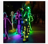 Nouvelle Arrivée : Costume de Robot DJ LED Géant pour Fête, Tenue de Performance pour Danse de Salon, Marcheur sur Échasses, Danse Flamenco