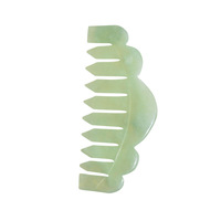 Peigne Gua Sha DIY en pierres naturelles, très populaire, pour lifting du visage, ensemble de peignes en jade Xiuyan vert