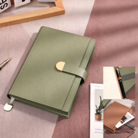 Carnet à couverture rigide en similicuir épaissi, reliure cousue, emballage coffret cadeau, pour réunions d'affaires, vente en gros, logo personnalisé