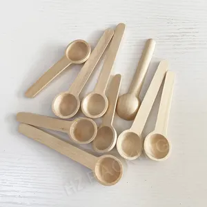 Home Kitchen Utensil Accessories Bamboo Tea Spoon Coffee Scoop Long Handle Seasoning Measure Wood Camping Classic Wooden Spoon
