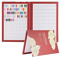 Album professionnel de 320 nuanciers pour ongles, support de présentation de couleurs pour vernis gel, fournitures pour ongles motif marbre vert et rouge