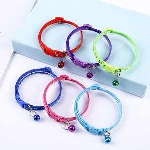 KingHon Polyester Bone Shape Printing <b>Cat</b> <b>Collars</b> With Bell Adjustable <b>Quick</b> <b>Release</b> Buckle <b>Collar</b> Small Dog <b>Collar</b> - Product Image 1