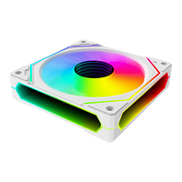 Kipas CPU 120mm ARGB Kipas Pendingin Casing 4pin PWM Komputer Senyap dengan Bantalan S-FDB Termasuk hingga 600-1800 RPM Kipas Pendingin Rgb Snyc