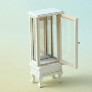 Blanco puro DIY juguete de madera casa de muñecas muebles miniaturas vitrina arco colección superior 12 puntos Ob11 - Product Image 5