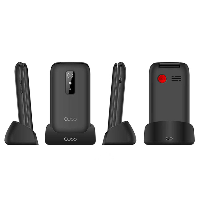 HAC Supported 4G Senior Flip Phone | 2.8 Inch Display | Hearing Aid Compatible | SOS MSDS Certified | Spanish/German | Dual SIM