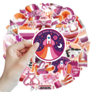 Nouvellement 60 pièces rose Gay amour fierté défilé LGBTQ autocollant lesbien - Product Image 2