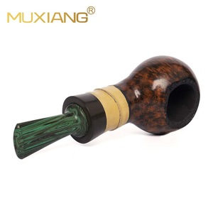 MUXIANG Tobacco Pipe Straight Type Solid Wood Smoking Accessory Men's Pipe Gift - Product Image 3