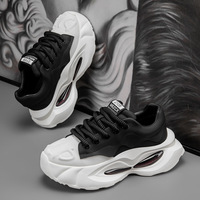 Chaussures décontractées sportives pour hommes, design lettres Campus, personnalisées, à semelle épaisse, confortables, style board, en tissu, pour le printemps