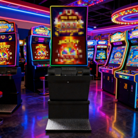 Armoire de machine d'arcade avec graphismes de logo personnalisés pour le marché philippin, destinée aux exploitants de salles de jeux de clubs sociaux
