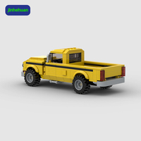 Jouets Voiture de sport jaune pour enfants, cadeau, mini briques MOC, jouets camions, modèle de camion, voiture, instructions en papier, ensembles de blocs de construction