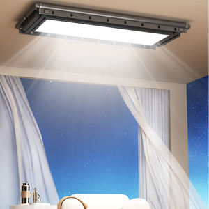 Smart Heating Clothes Drying Rack with LED <b>Lighting</b> Collapsible Design for Balcony & Kitchen Use Dries Clothes Bedding Together - Product Image 4