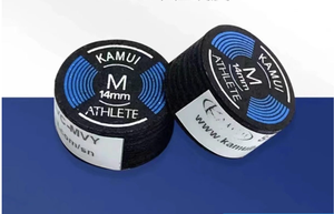 Nouvelles pointes de queue de billard Kamui Blue Athlete 14 mm en cuir de porc multicouche, <span class=keywords><strong>pointe</strong></span> large, dureté S/M/H, contrôle amélioré pour billard professionnel - Product Image 2