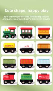 Jouets en <span class=keywords><strong>bois</strong></span> pour enfants, <span class=keywords><strong>train</strong></span> en <span class=keywords><strong>bois</strong></span>, trains de transport en <span class=keywords><strong>bois</strong></span> pouvant être utilisés sur des rails en <span class=keywords><strong>bois</strong></span> - Product Image 2